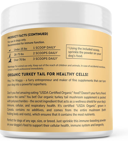 Turkey Tail Mushroom Powder For Dogs